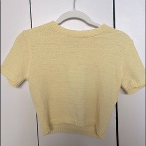 NWT Fuzzy Yellow Top